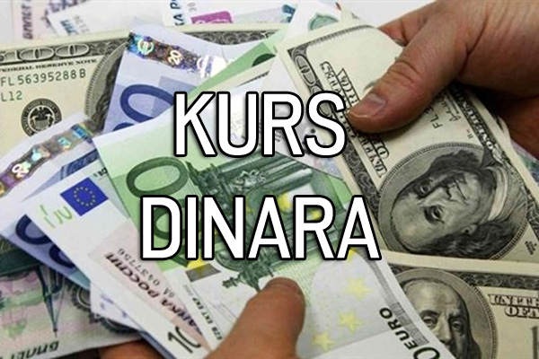 Kurs dinara u sredu biće 123, 09 dinara