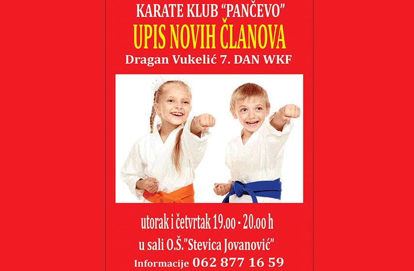 karate klub pancevo, treninzi, pancevo