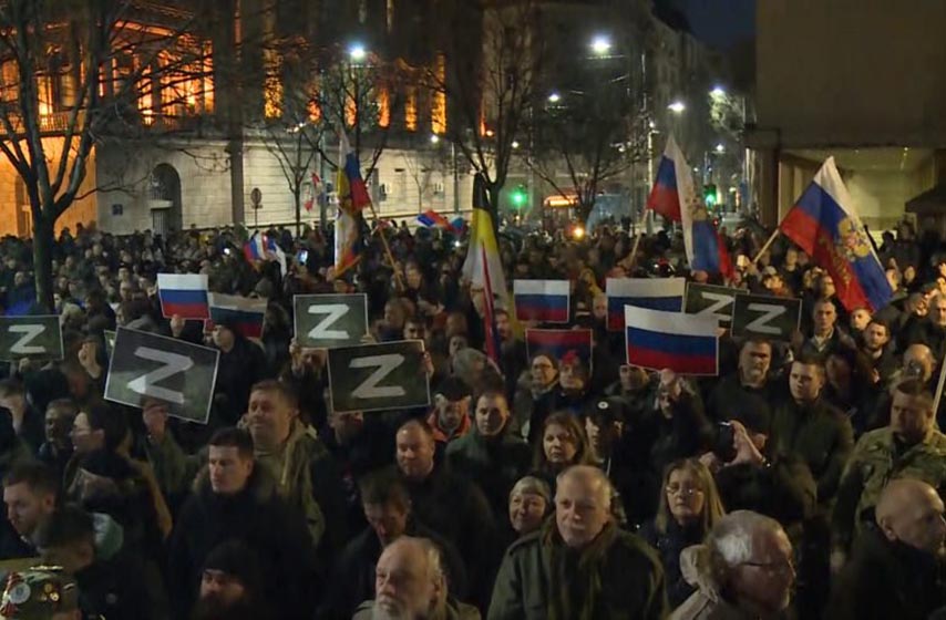 protest, podrska rusiji, beograd