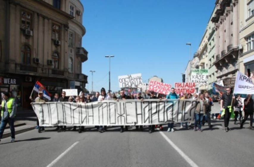 terazijski tunel, protest, pijacni prodavci