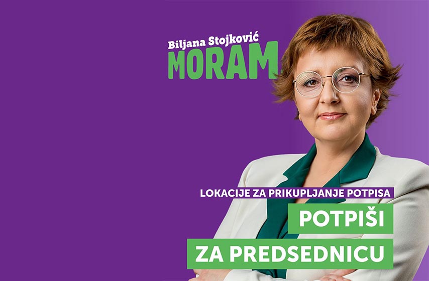 moramo, biljana stojkovic, predsednicka kandidatura, prikupljanje potpisa