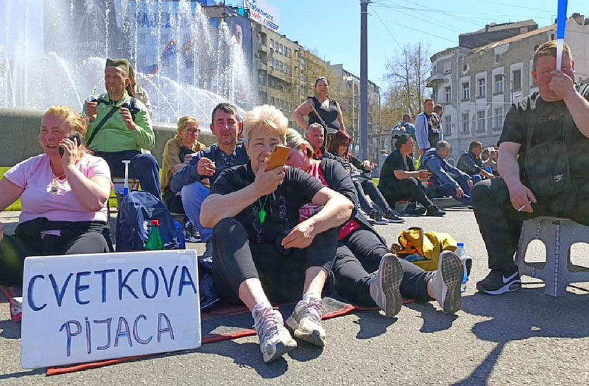 protest, beograd, pijacari