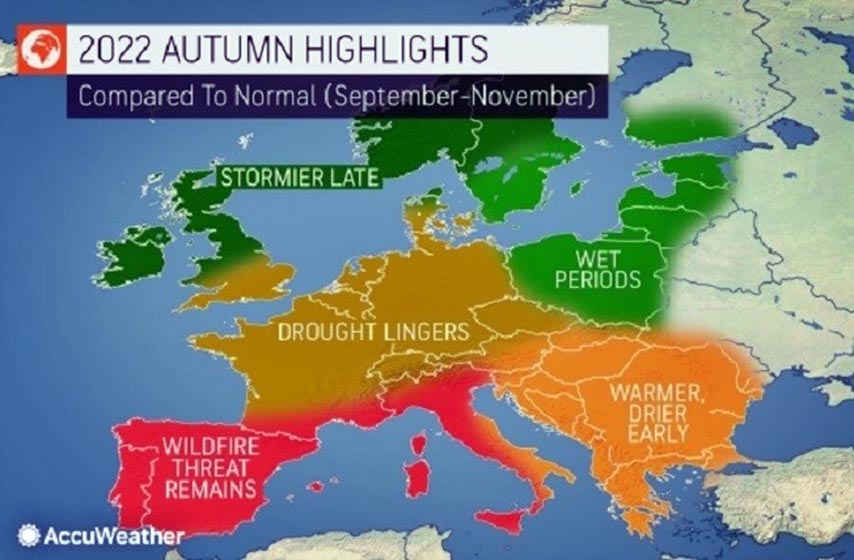 vremenska prognoza za jesen