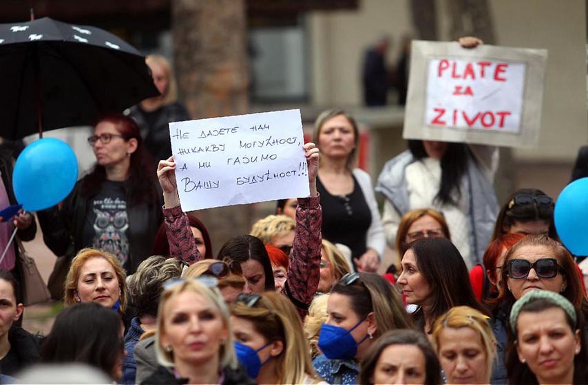 vaspitaci, protest, beograd