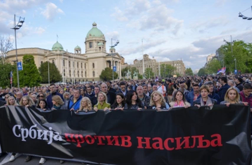 srdjan milivojevic, demokratska stranka, protest, srbija protiv nasilja, beograd