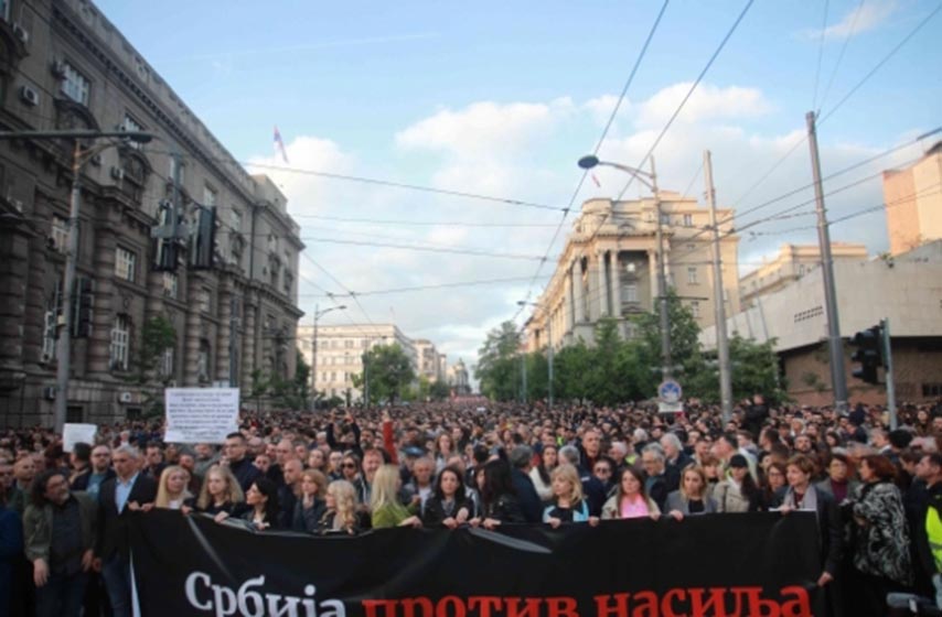 figaro, srbija, protest