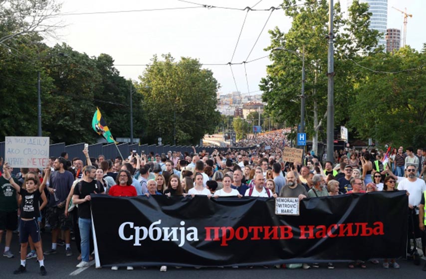 protest, srbija protiv nasilja, radomir lazovic, miroslav aleksic