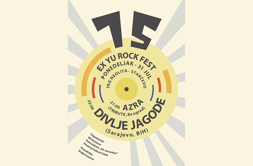 Eks-Ju rok festival, Starčevo, Azra tribute bend, Divlje Jagode, besplatan ulaz, muzika, atmosfera