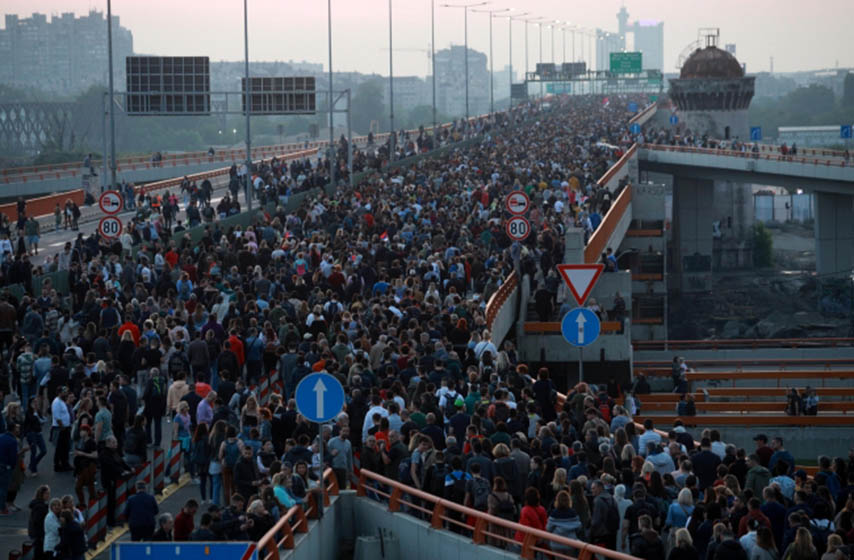 protest, gazela, zarko korac, srbija