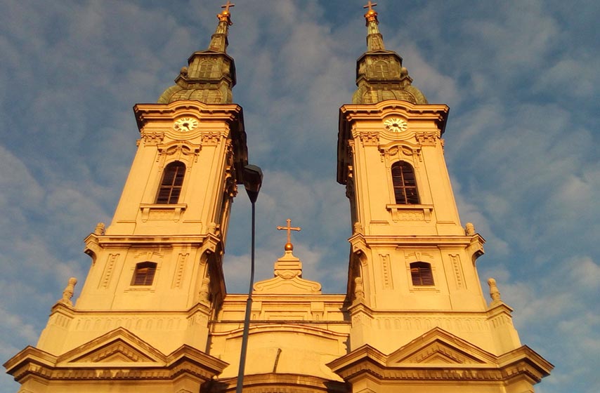 svetouspenski hram pancevo, crkva sa dva tornja, bogosluzenje za bozic