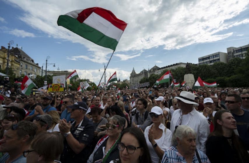 madjarska, protest, debrecin