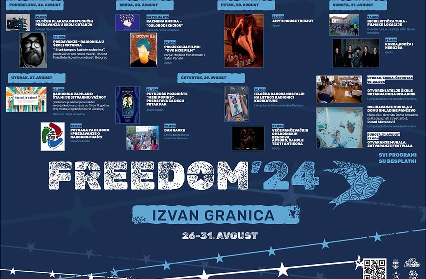 freedom art festival, pancevo, program, k-013