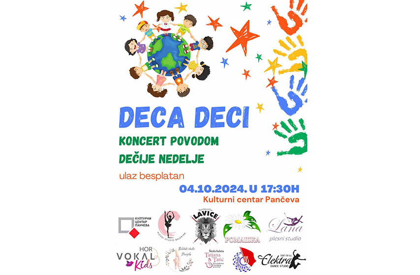 koncert deca deci, kulturni centar panceva, decja nedelja, pancevo, k-013, vesti pancevo, lokalne vesti