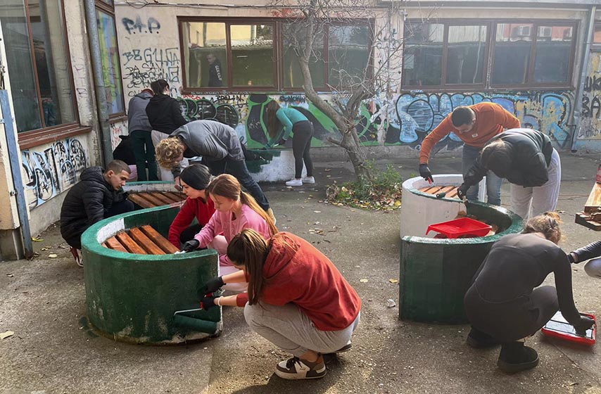 tehnicka skola 23 maj, pancevo, sredjivanje skolskog dvorista, k-013, vesti pancevo