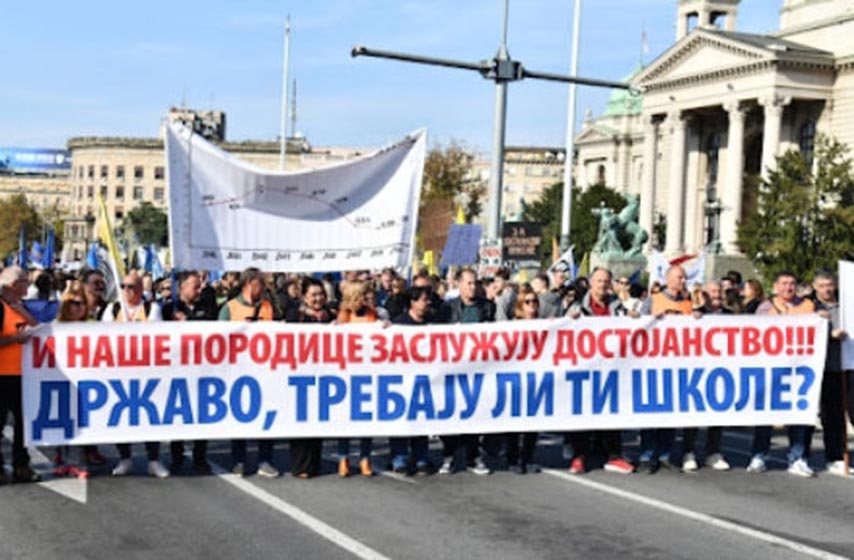  Protest prosvetnih radnika, vlada srbije, k-013, vesti srbija