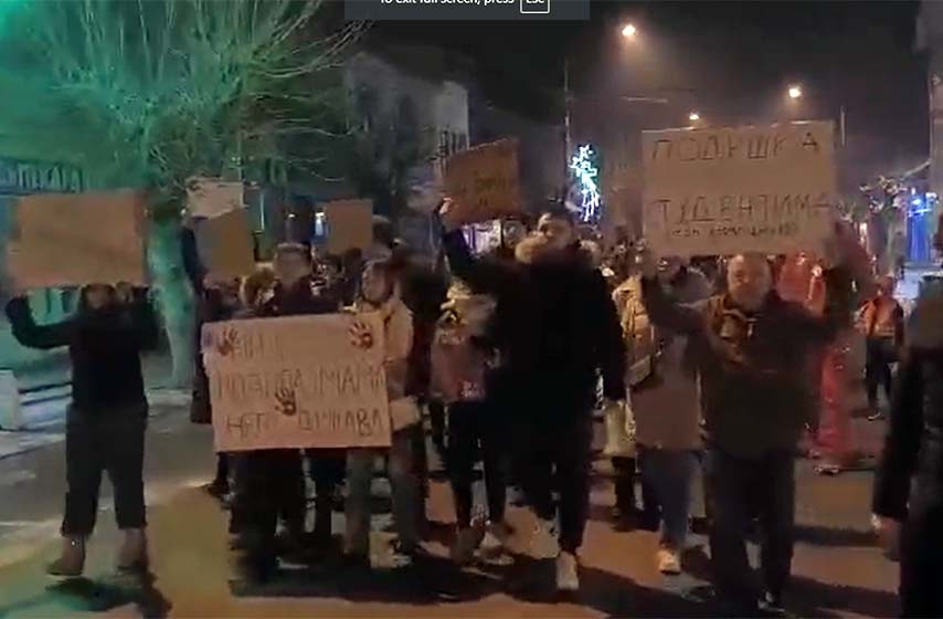 podrska studentima, protest brus, protest surdulica, k-013, vesti srbija