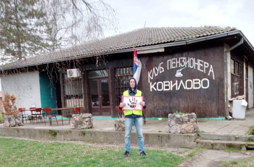 zlf pancevo, zeleno-levi front pancevo, pancevo, mario gaborovic, napad, fizicki napad, kovilovo, k-013, vesti pancevo