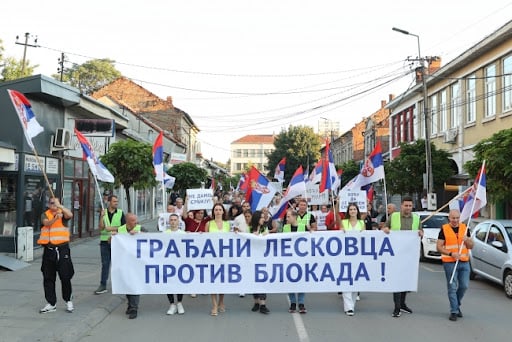 srpska napredna stranka, blokada ulica, leskovac, k-013