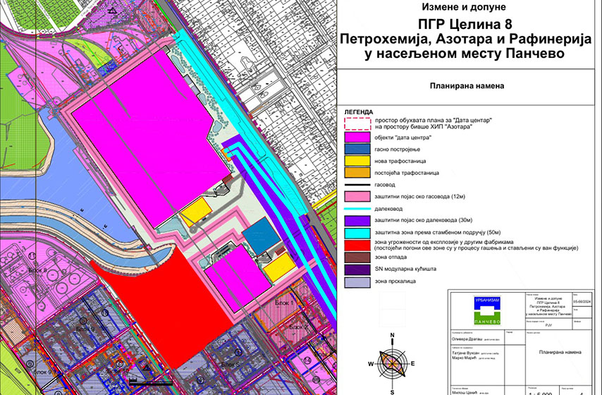 azotara pancevo, data centar, rani javni uvid, Plan generalne regulacije Celina 8, pancevo, k-013, vesti pancevo