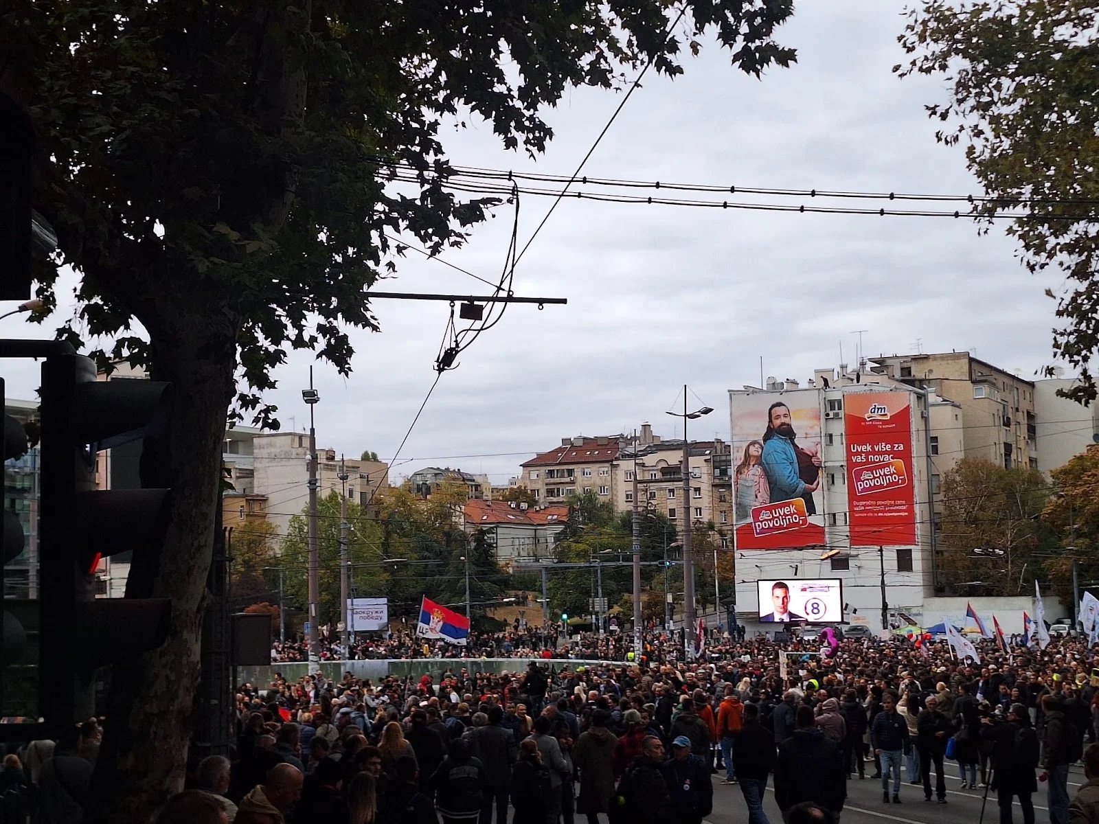 Slavija, Studentska lista, Beograd, završni miting, saobraćaj, studenti