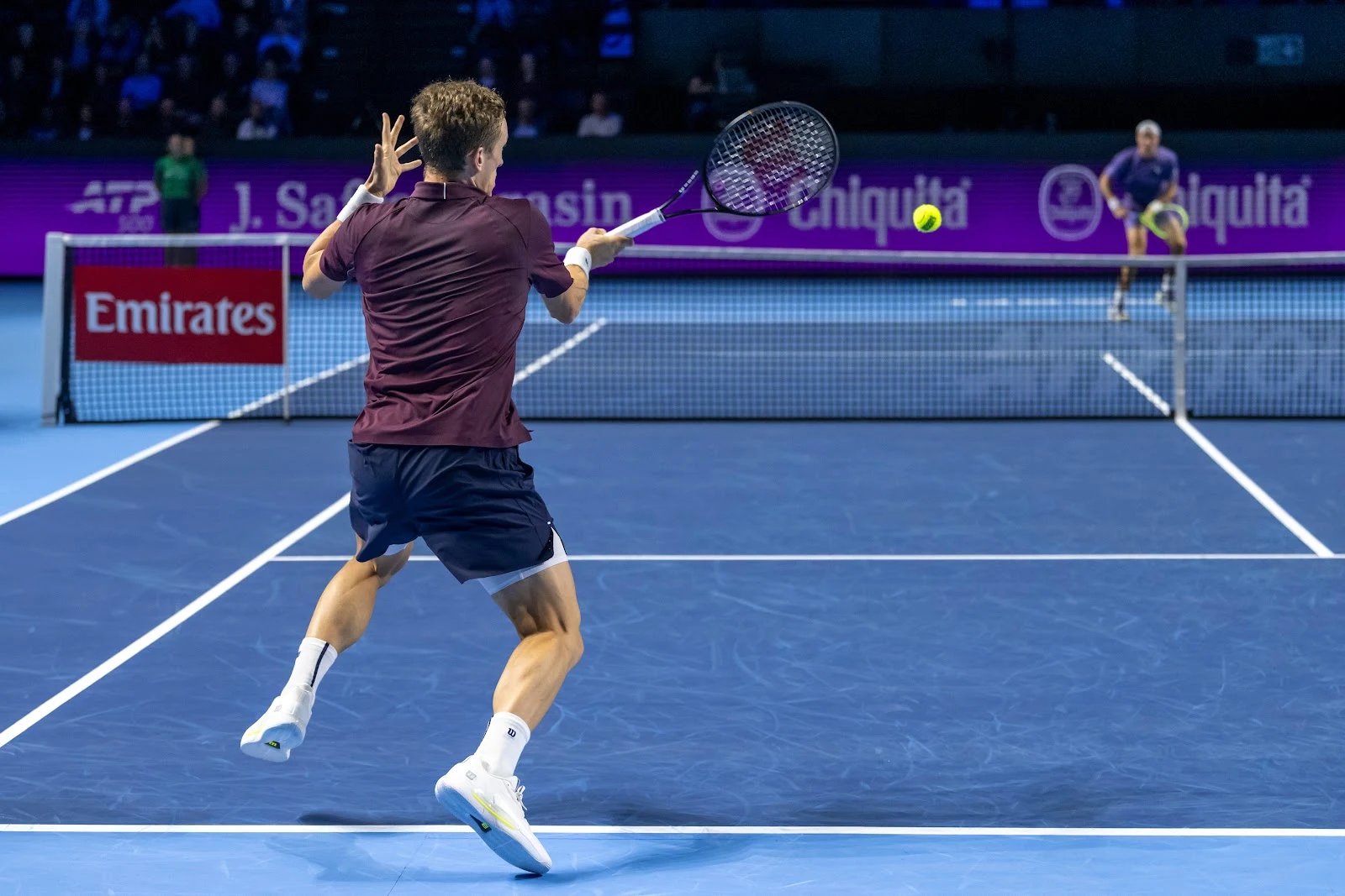 Jirži Lehečka, turnir u Bazelu, polufinale, Valanten Vašro, tenis